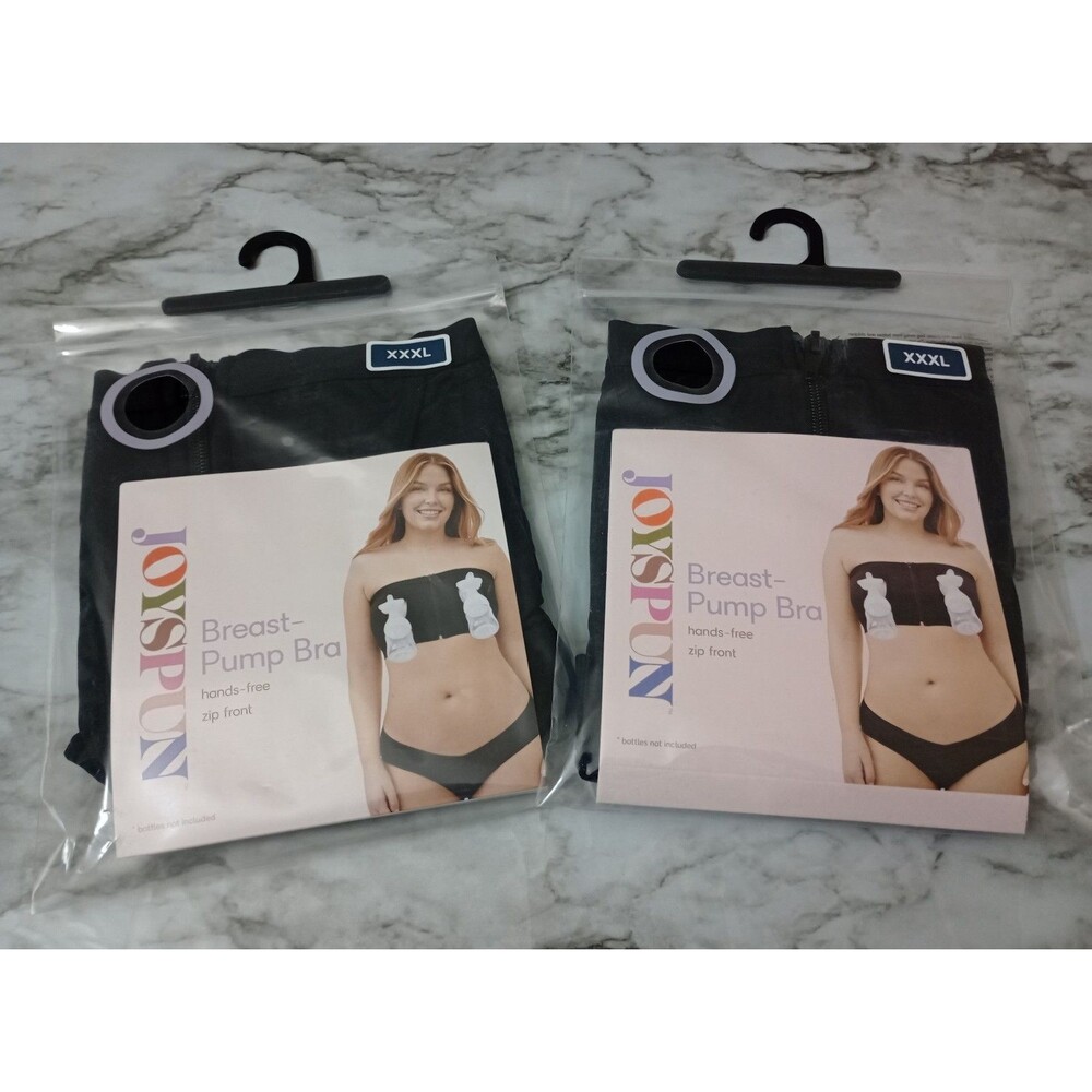 (Bundle) 2 NIP Joyspun Black Pump Bras Size XXXL